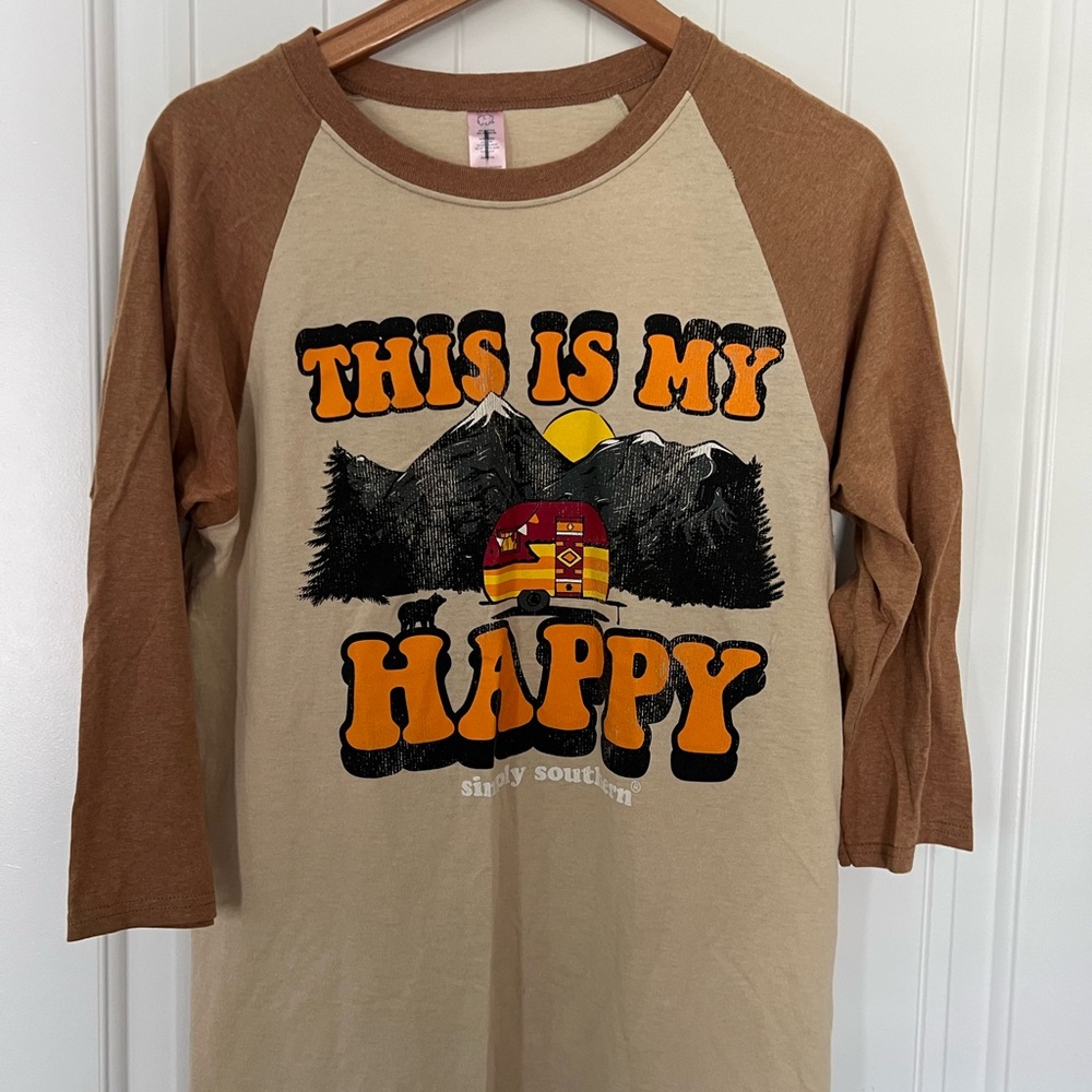 Simply Southern Tan and Brown Long Sleeve Tee
